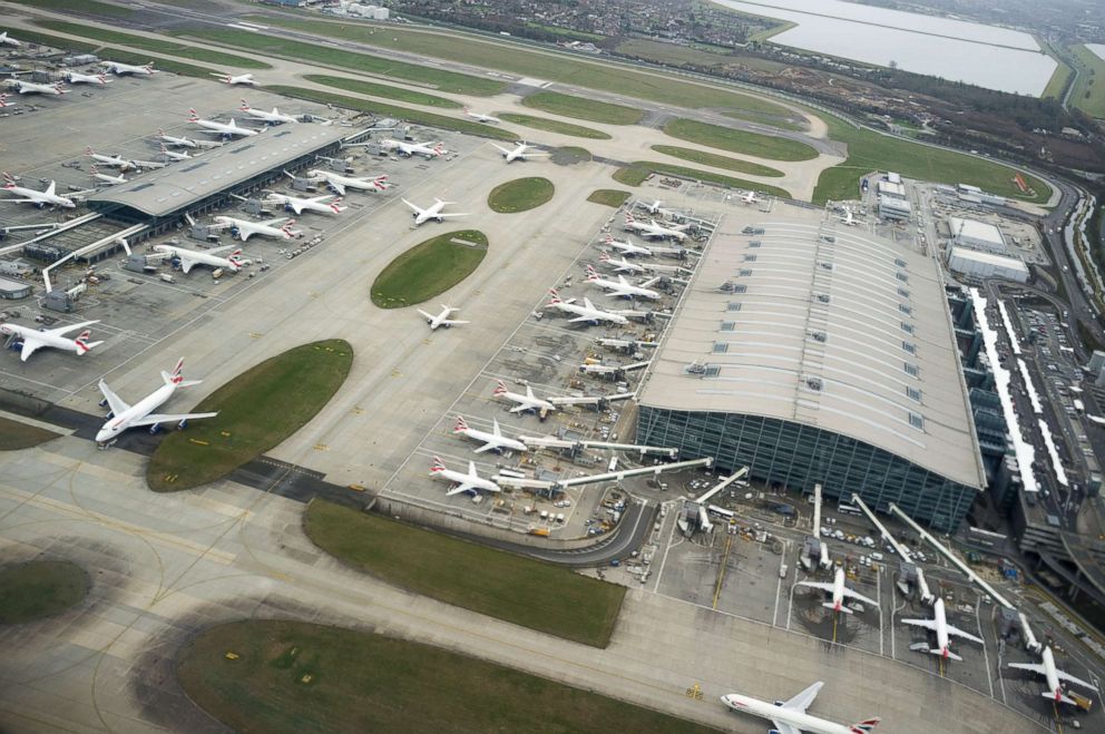 PHOTO: An aerial view of Heathrow Airport in London, England, March 01, 2017.