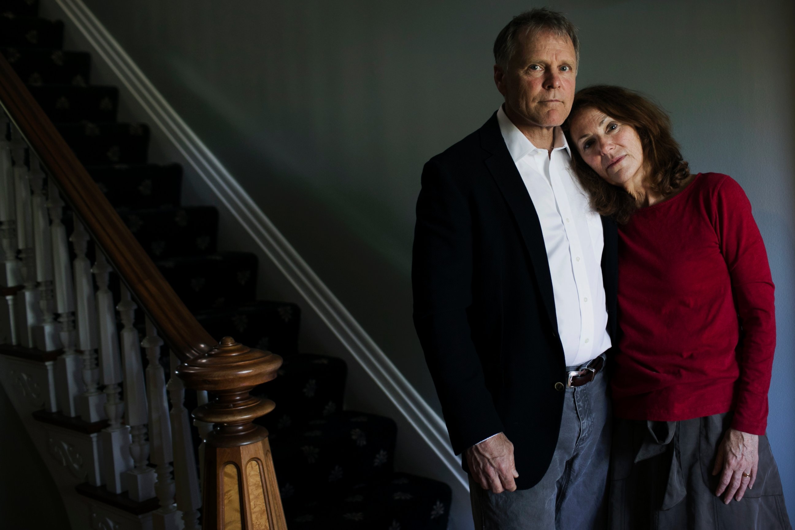 PHOTO: Fred and Cindy Warmbier, the parents of Otto Warmbier, stand in their home in Wyoming, Ohio, April 26, 2017.