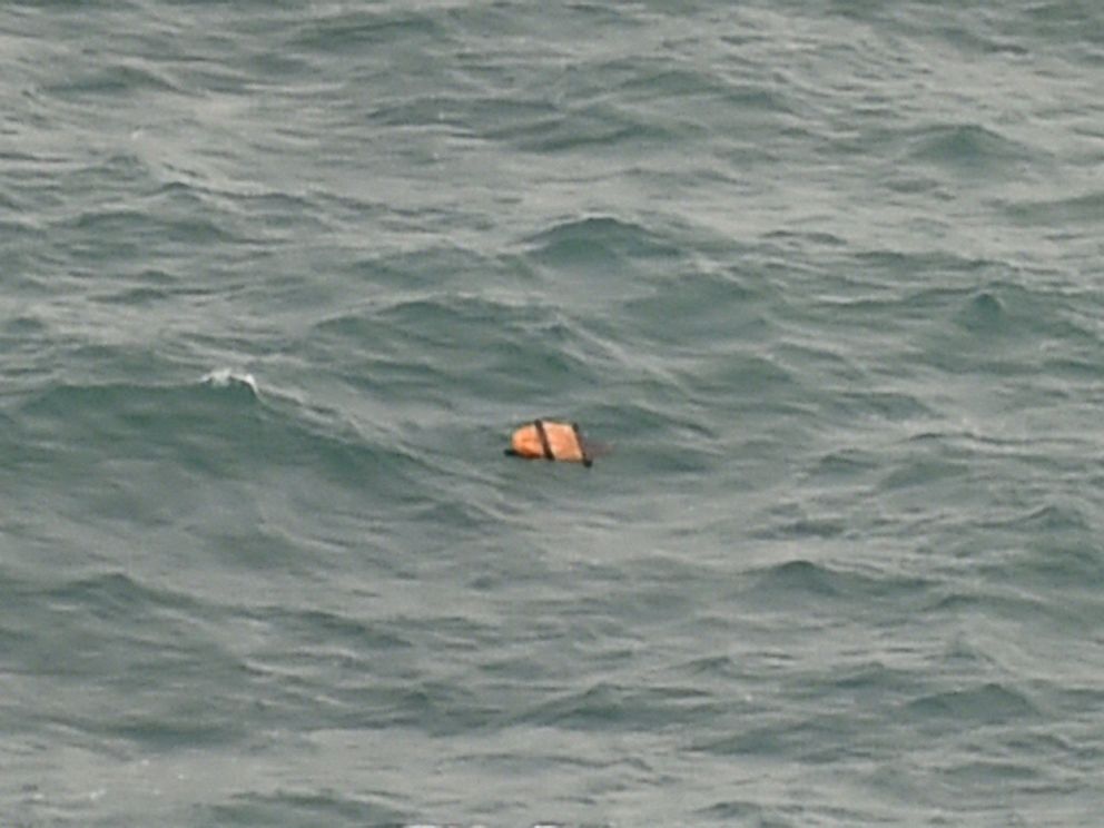 PHOTO: This aerial view shows floating debris spotted in the same area of the Java Sea as other items being investigated by Indonesian authorities as possible objects from missing AirAsia flight QZ8501, Dec. 30, 2014.