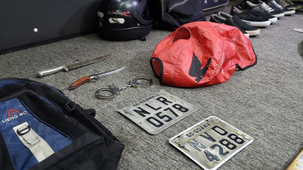 PHOTO: Picture of objects seized during the arrest of alleged serial killer Tiago Gomes da Rocha, suspected of killing 39 people, at the Department of Security in Goiania, Brazil, on Oct. 16, 2014. 