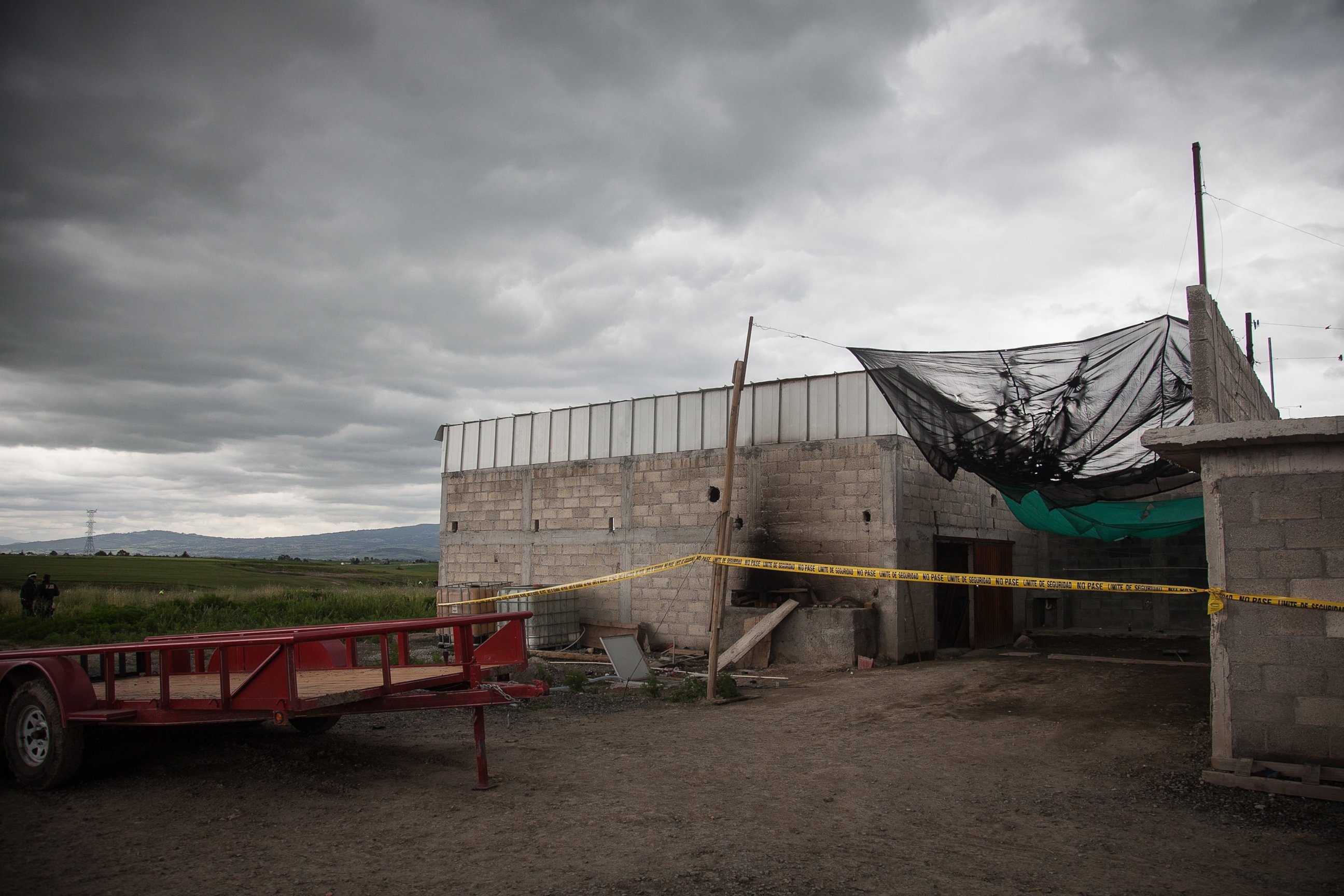 PHOTO: Exterior view of a half-built house used by "El Chapo" to escape from prison near the maximum security prison of Altiplano in Almoloya de Juarez, state of Mexico on July 12, 2015.