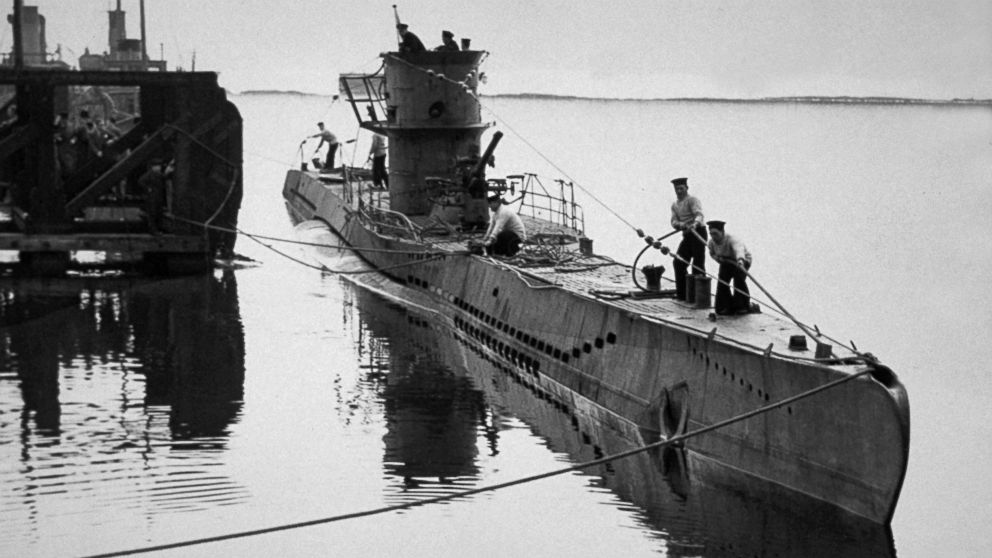 A World War II era German U-Boat is shown in this circa 1941 photo.