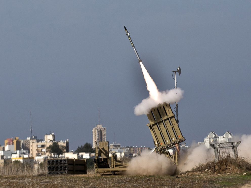 PHOTO: An Israeli missile is launched from the Iron Dome defence missile system in the southern Israeli city of Ashdod in response to a rocket launched from the nearby Palestinian Gaza Strip on November 18, 2012.