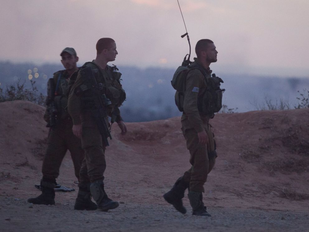 PHOTO: Israeli soldiers seen along the border with Gaza on July 17, 2014 on Israels border with the Gaza Strip.