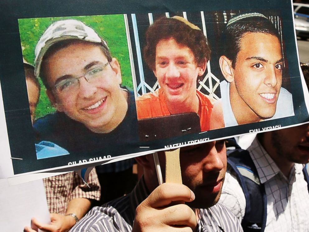 PHOTO: People gather for a vigil for the three Israeli teens outside of the Israeli Consulate on June 16, 2014 in New York City.