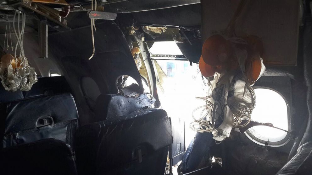 PHOTO: A photo taken inside a Daallo Airlines Airbus 321 that made an emergency landing after takeoff from Mogadishu, Somalia on Feb. 2, 2016.
