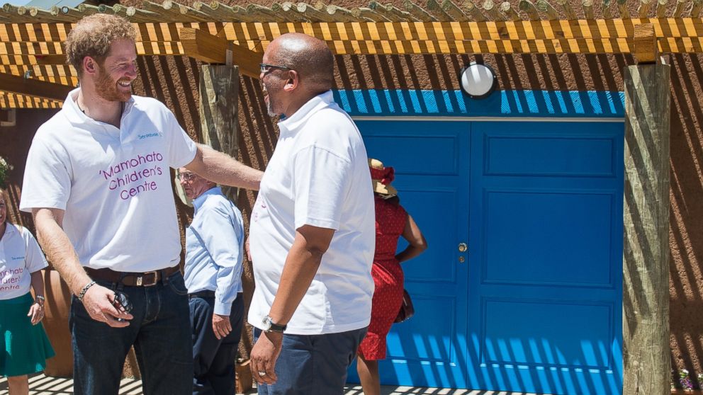 PHOTO: Prince Harry and Prince Seeiso of Lesotho attend the opening of Sentebale's Mamohato Children's Centre during an official visit to Africa on Nov. 26, 2015 in Maseru, Lesotho.