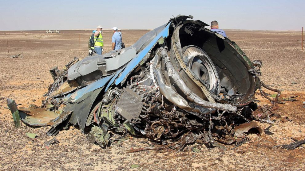 PHOTO: A Russian airliner with 224 people aboard crashed in Egypt's Sinai Peninsula on Oct. 31, 2015. 