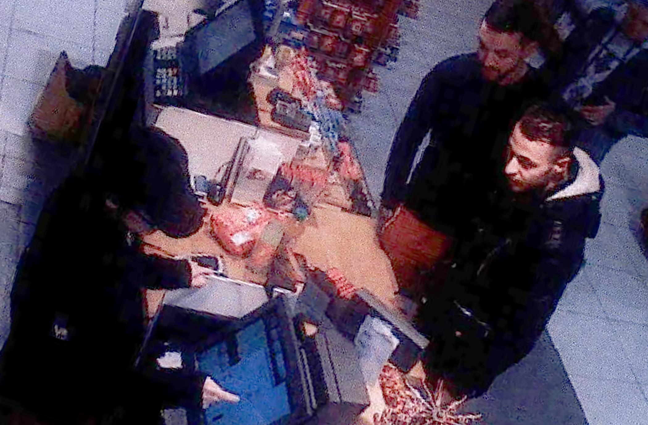 PHOTO: An image taken from a CCTV camera at a petrol station north of Paris, on Nov. 11, 2015 shows Salah Abdeslam a suspect in the Paris attack of November 13, and Mohamed Abrini buying goods.