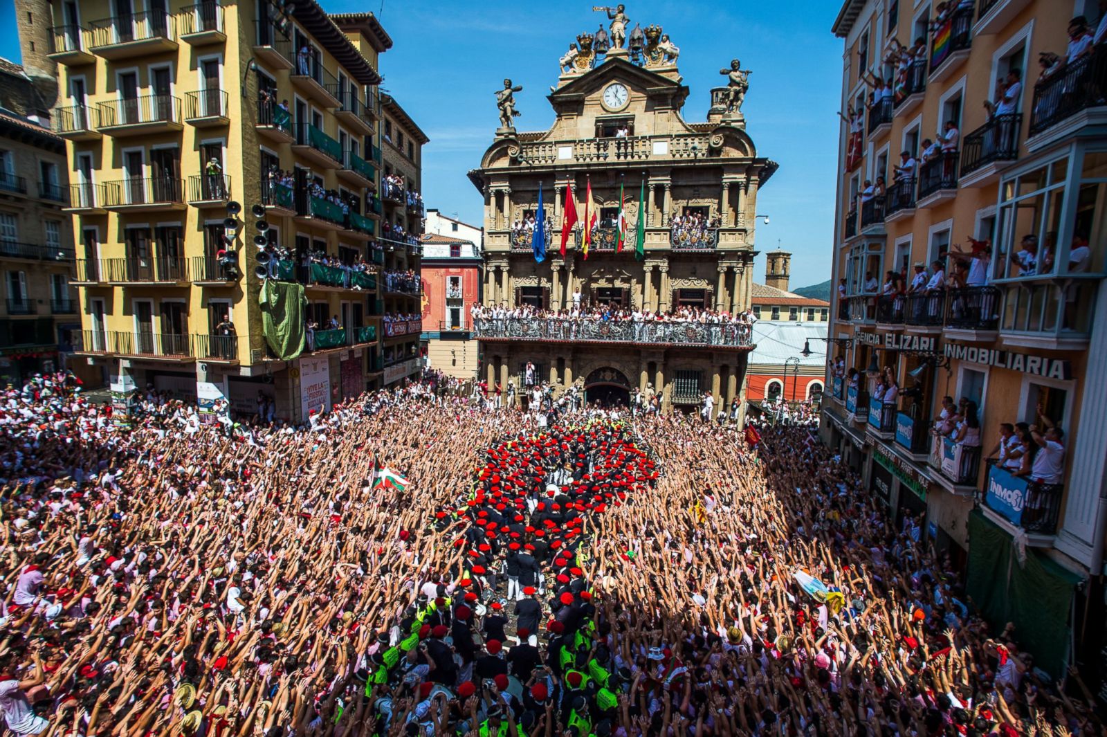 San Fermin Festival's Running of the Bulls in Pamplona Photos Image