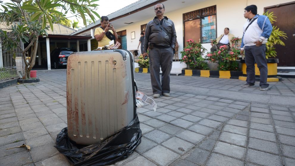 PHOTO: A US tourist's battered body has been found in a suitcase, seen here, at the exclusive hotel on Indonesia's resort island of Bali, on Aug. 12, 2014.