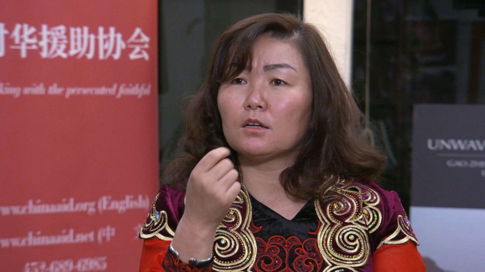 PHOTO: Gulzira Auelkhan describes being forced to take pills during her internment by the Chinese authorities.
