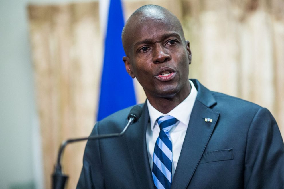 PHOTO: Haitian President Jovenel Moise speaks during the swearing-in ceremony for Prime Minister Jack Guy Lafontant at the National Palace in Port-au-Prince, Haiti, on Feb. 24, 2017.