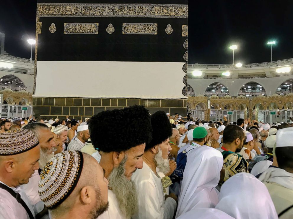 PHOTO: Muslim pilgrims circle around the Kaaba, the cubic building at the Grand Mosque, ahead of the annual Hajj pilgrimage, in the Muslim holy city of Mecca, Saudi Arabia, Aug. 17, 2018. 