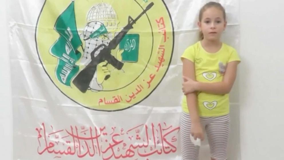 PHOTO: Israel Defense Forces released a video on May 19, 2024, showing former Israel hostages, 8-year-old Ela Elyakim and her 15-year-old sister, Dafna Elyakim, being forced by Hamas terrorists to film over and over.