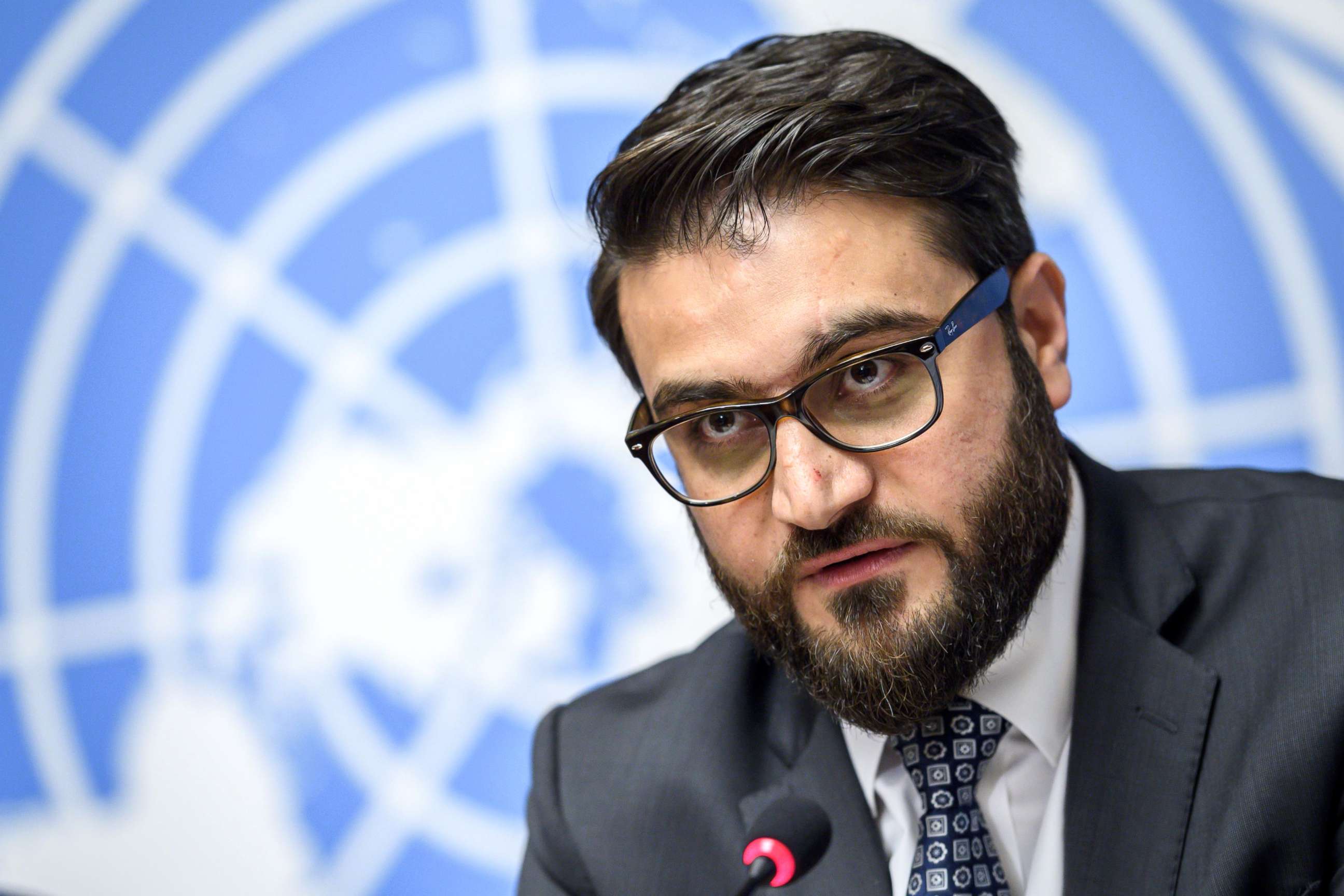 PHOTO: Afghanistan's National Security Adviser Hamdullah Mohib attends a press conference closing a two-day United Nations Conference on Afghanistan in Geneva, Nov. 28, 2018.
