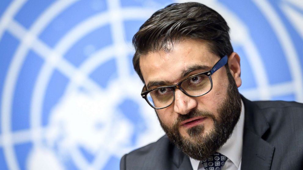 PHOTO: Afghanistan's National Security Adviser Hamdullah Mohib attends a press conference closing a two-day United Nations Conference on Afghanistan in Geneva, Nov. 28, 2018.