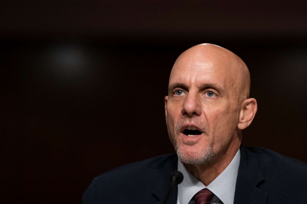 PHOTO: U.S. Food and Drug Administration Commissioner Stephen Hahn testifies at a hearing of the Senate Health, Education, Labor and Pensions Committee on Sept. 23, 2020, in Washington.