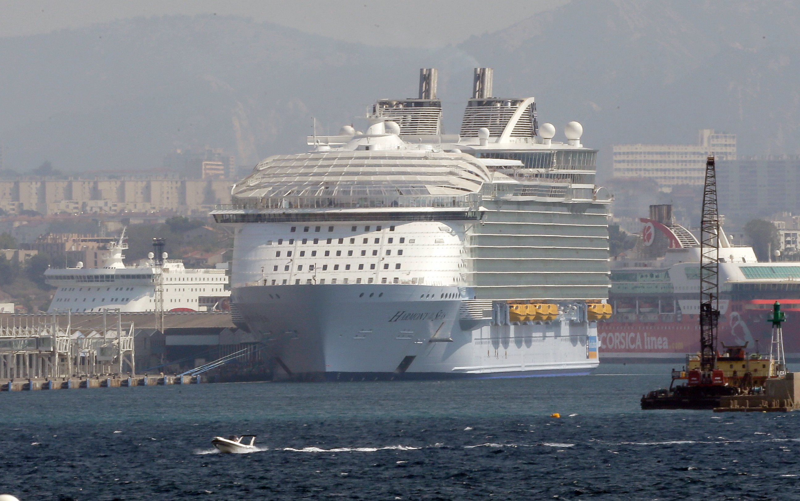 PHOTO: The Harmony of the Seas is docked in Marseille harbor, southern France, Tuesday, Sepr. 13, 2016.