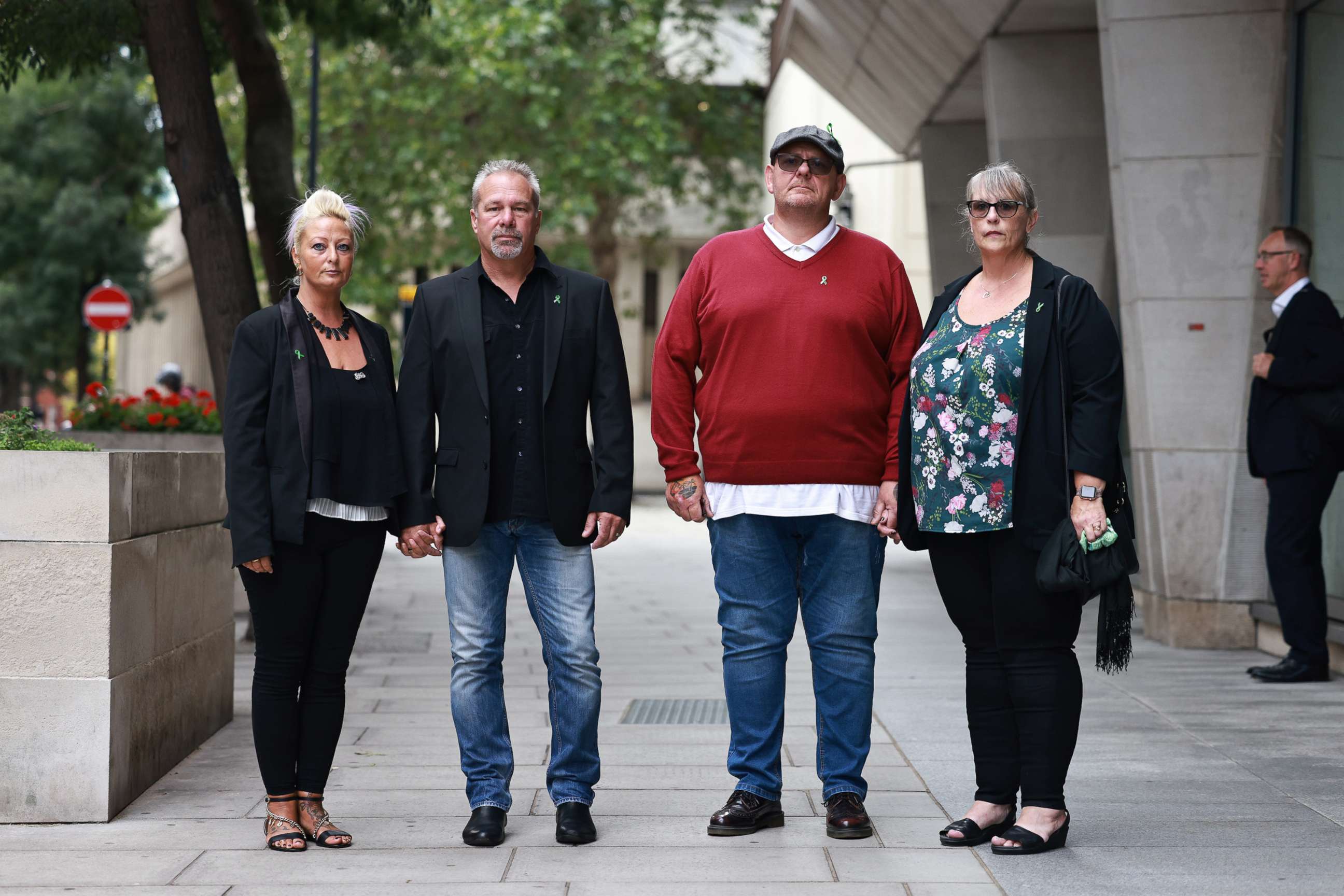 PHOTO: The parents and step-parents of Harry Dunn are shown ahead of their meeting with Director of Public Prosecutions Max Hill, at CPS Headquarters in London, Sept. 9, 2020.
