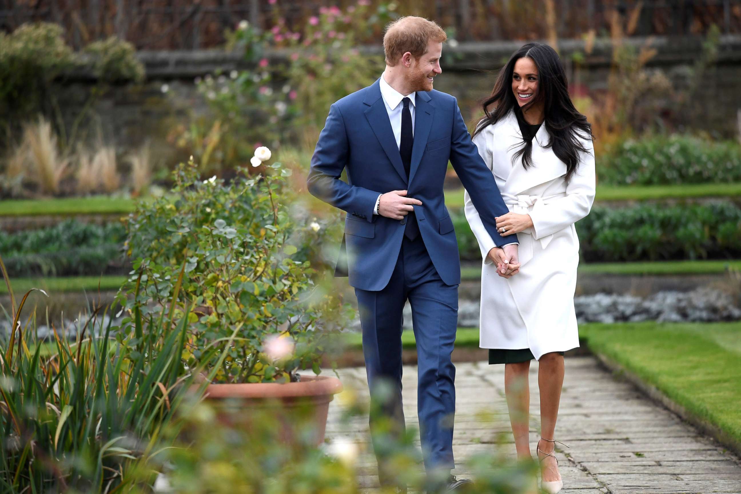 PHOTO: Britain's Prince Harry arrives with Meghan Markle for their engagement announcement at Kensington Palace, London, Nov. 27, 2017. 