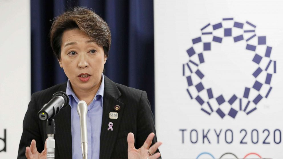 PHOTO: Japan's Olympics Minister Seiko Hashimoto speaks during a press conference at the cabinet office in Tokyo on Sept. 19, 2019.