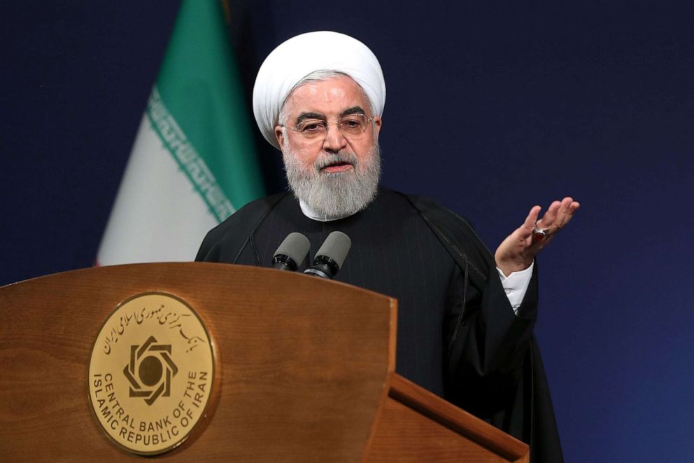 PHOTO: Iranian President Hassan Rouhani speaks in Tehran, Iran, Jan. 16, 2020.