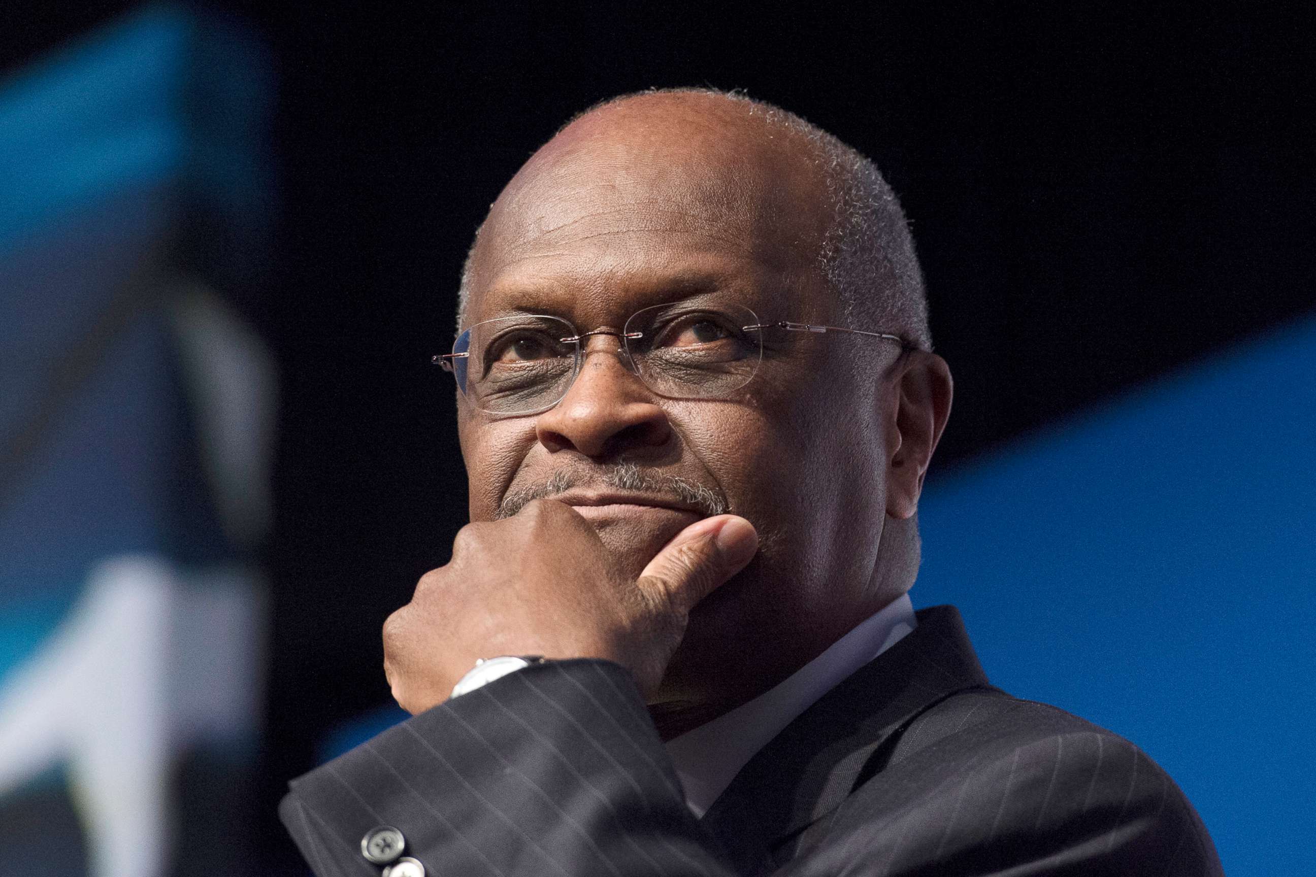 PHOTO: In this June 20, 2014, file photo, Herman Cain speaks during Faith and Freedom Coalition's Road to Majority event in Washington.