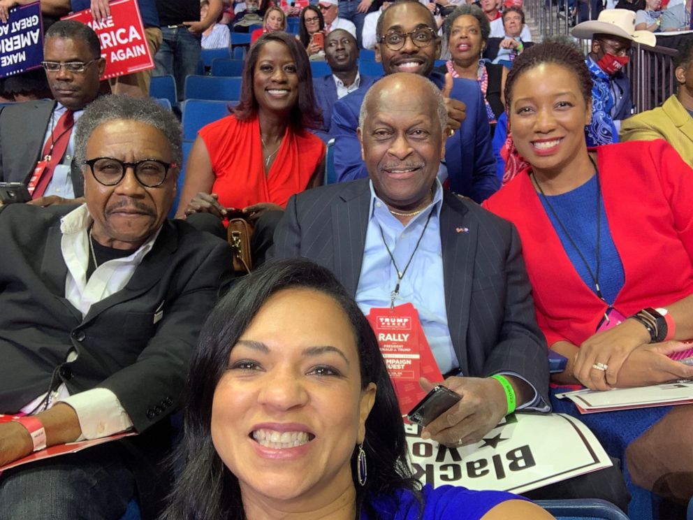 PHOTO: In this photo posted to his Twitter account in June 20, 2020, Herman Cain is shown at a rally for President Trump in Tulsa.