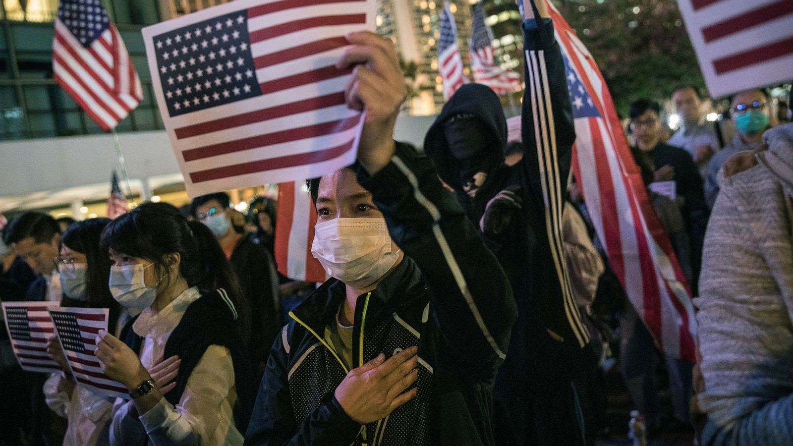 Why Exuberant Hong Kong Protesters Are Waving American Flags Abc
