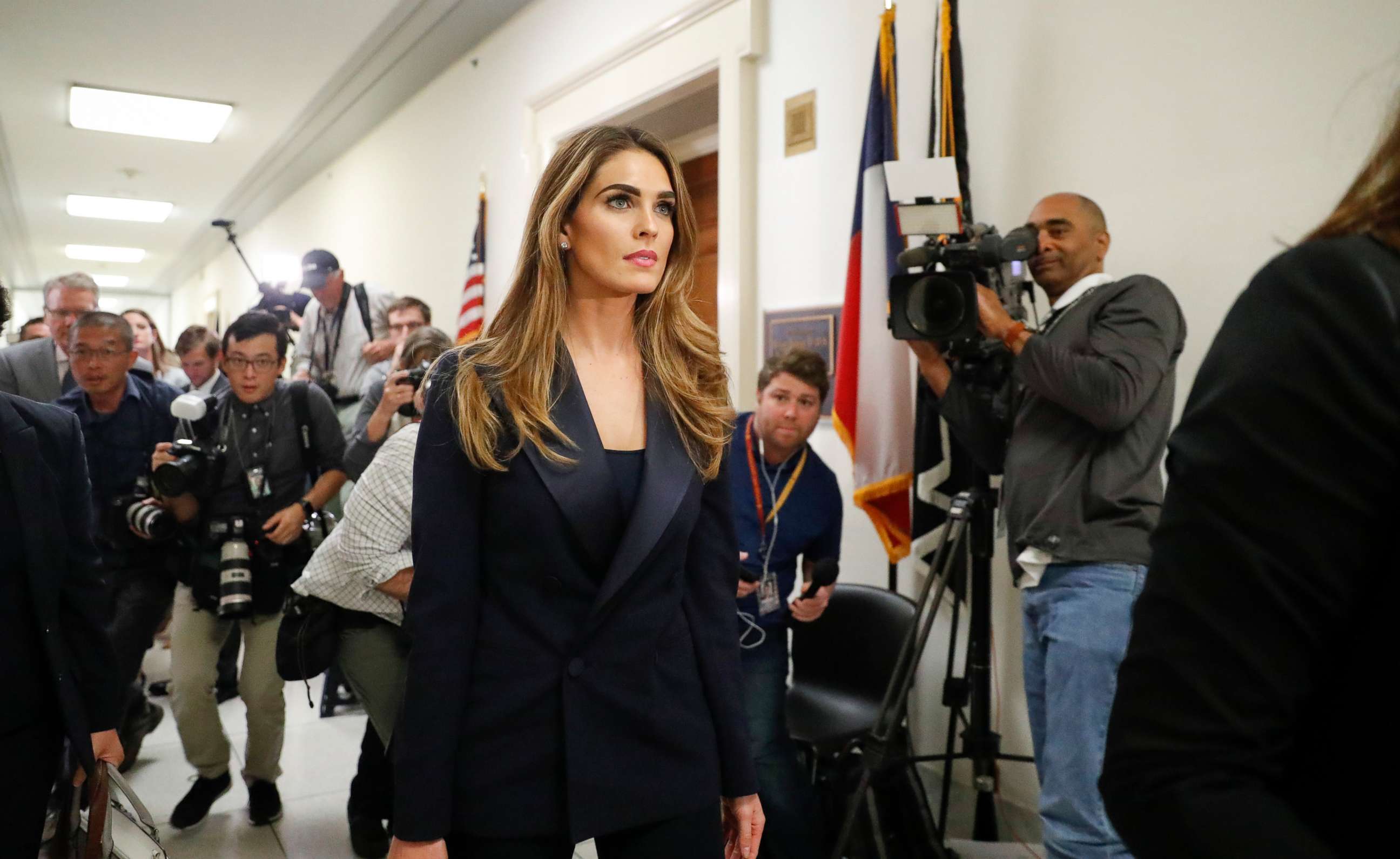 PHOTO: Former White House communications director Hope Hicks leaving a closed-door interview with the House Judiciary Committee for a lunch break, at the Capitol in Washington, June 19, 2019.
