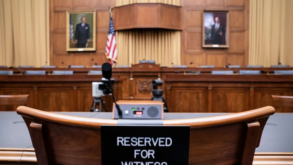 PHOTO: The witness chair in the House Judiciary Committee is expected to be without former White House Counsel Don McGahn, who was a key figure in special counsel Robert Mueller's investigation, on Capitol Hill in Washington, May 21, 2019.