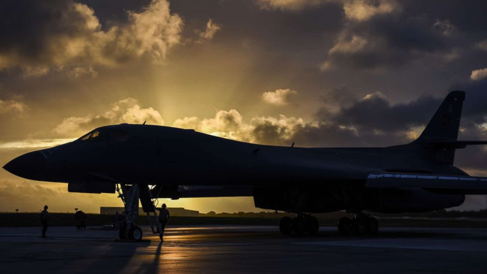 PHOTO: The first U.S.-Japan air forces nighttime training over the East China Sea, image released by the U.S Air Force, July 6, 2017.
