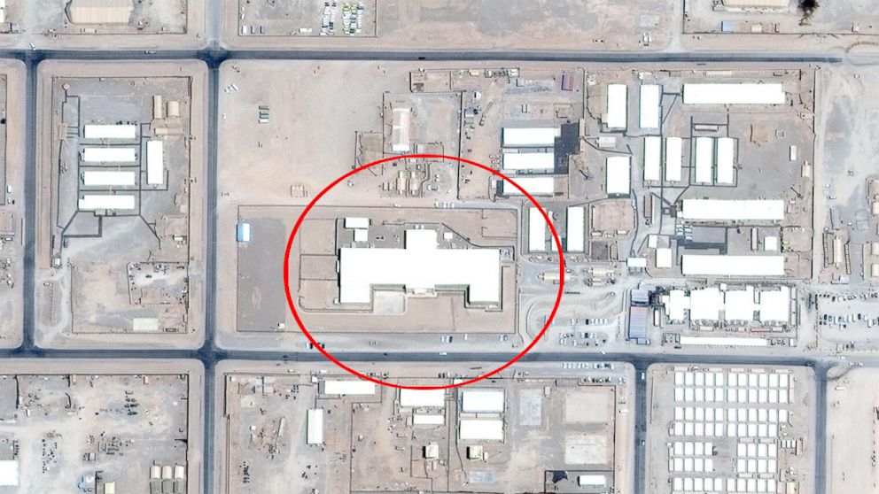 PHOTO: The 64K facility at Camp Leatherneck. Red circle added by ABC News for clarity.