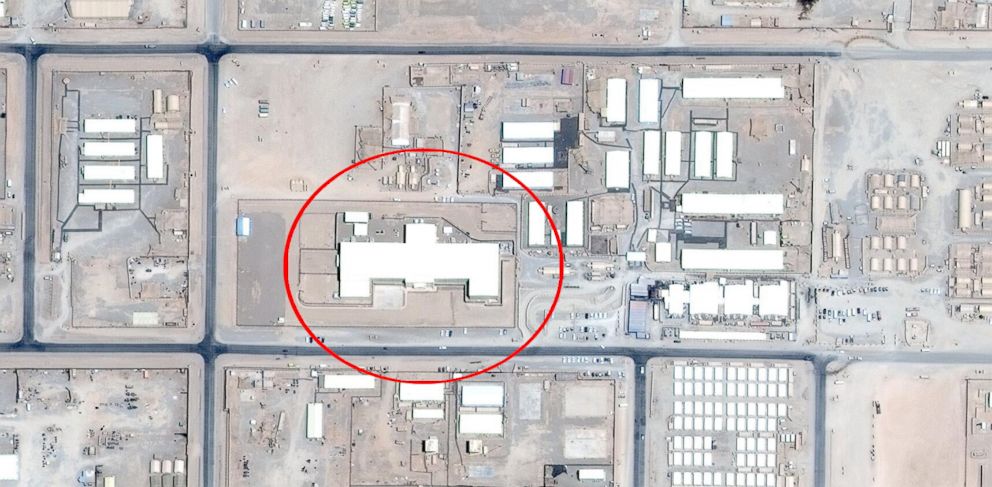 PHOTO: The 64K facility at Camp Leatherneck. Red circle added by ABC News for clarity.