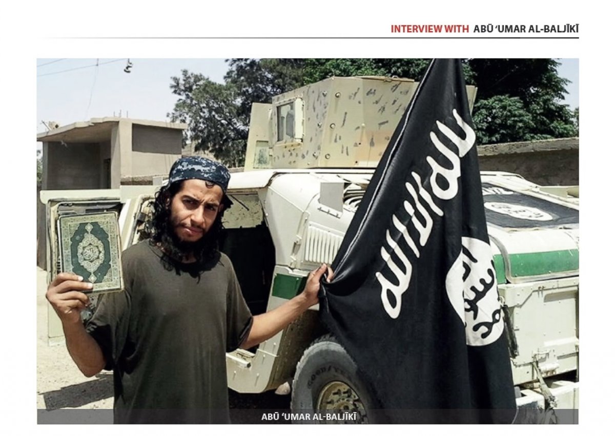 PHOTO: Using an alias, a man identified as Abdelhamid Abaaoud was interviewed for an ISIS magazine in February.