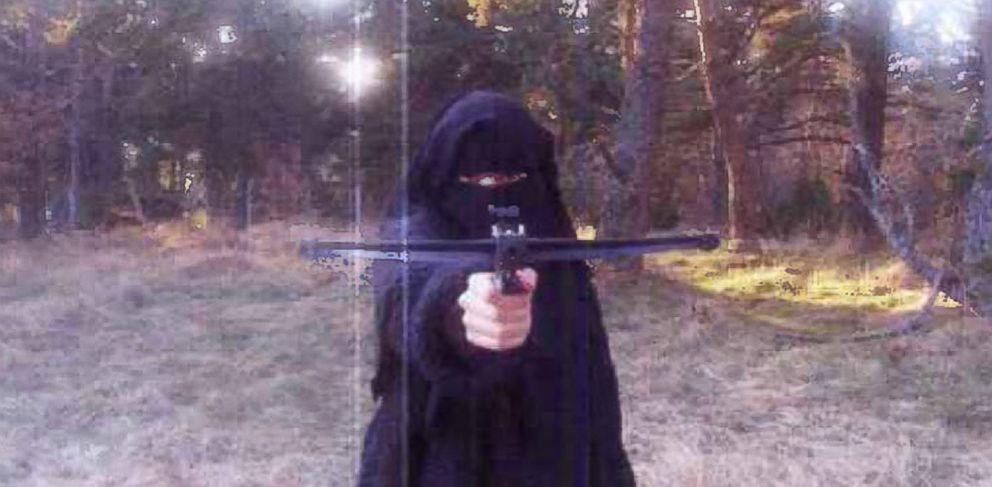 PHOTO: In this 2010 file photo, Hayat Boumeddiene trains with an arrow gun in the Grenoble area of France, who is wanted in connection with the shooting of a French policewoman and for being involved in the hostage situation.