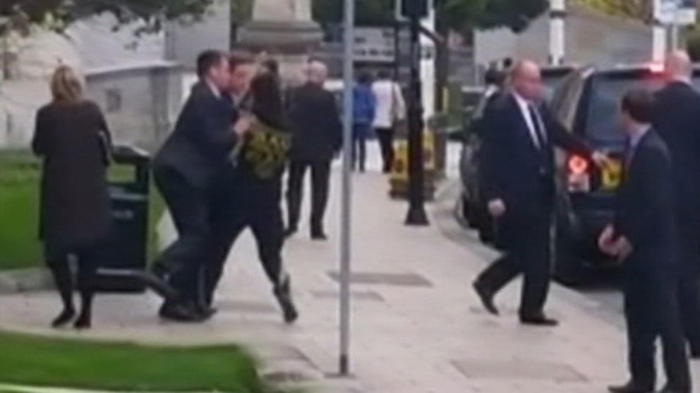 PHOTO: A man was briefly arrested in Leeds, England after accidentally running into Prime Minister David Cameron while on a jog.