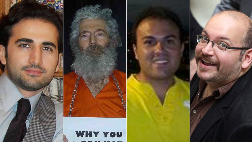 From left, Amir Hekmati, Robert Levinson, Saeed Abedini and Jason Rezaian are pictured. 
