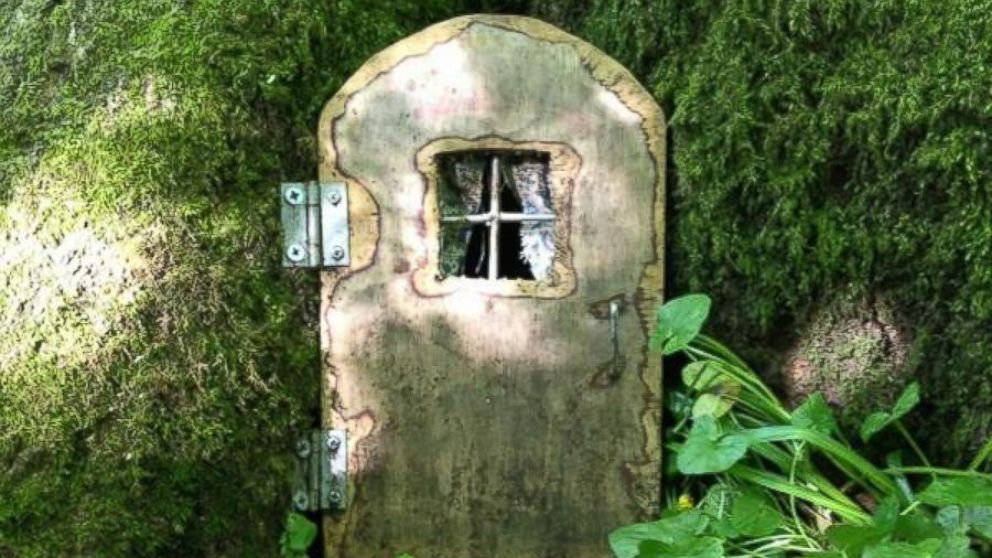 Jake Birkett posted this photo to Twitter on May 27, 2013 with the caption, "A fairy door I found in the woods."