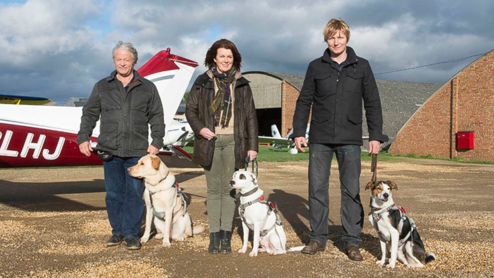 PHOTO: In the 'Dogs Might Fly' UK television show, man's best friend is put to the ultimate test: flying a plane.