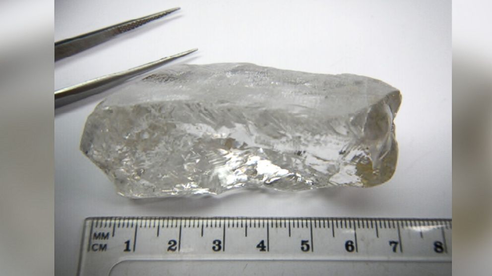 PHOTO: Lucapa Diamond Company says this 404 carat Lulo gem, pictured in an undated handout photo, is the biggest recorded diamond ever found in Angola.