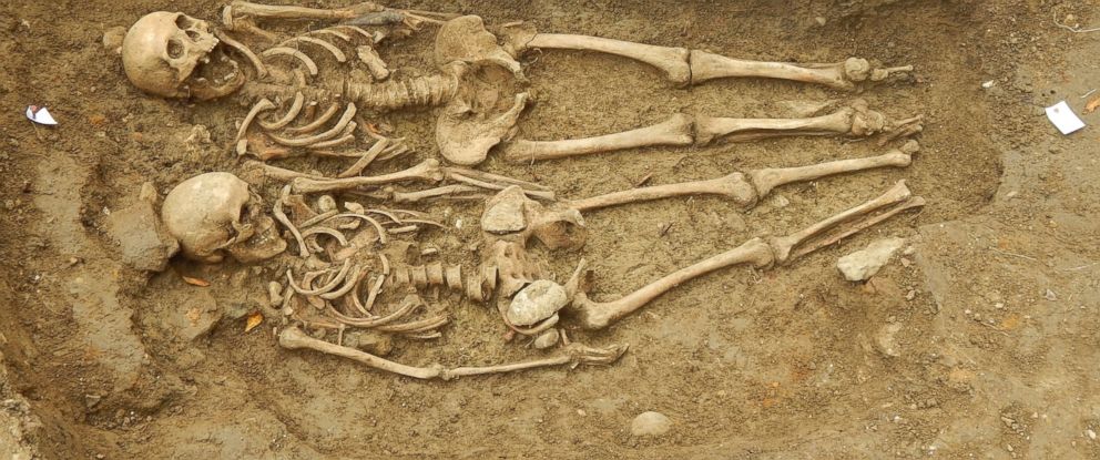 Ancient Skeletons Found Holding Hands in England - ABC News