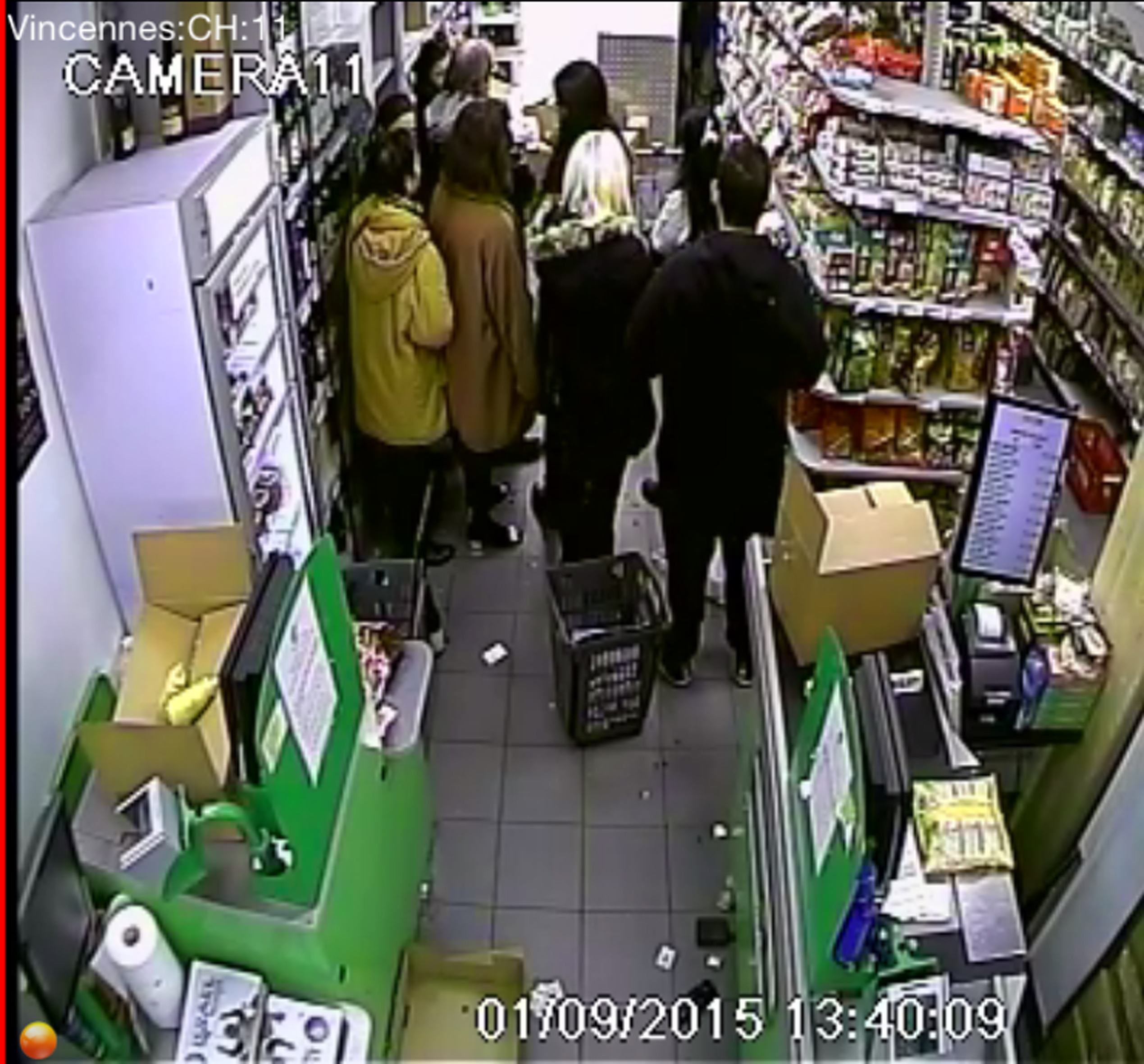 PHOTO: Security footage from the inside of the supermarket where Amedy Coulibaly took hostages on Jan. 9, 2015, Paris, France. 