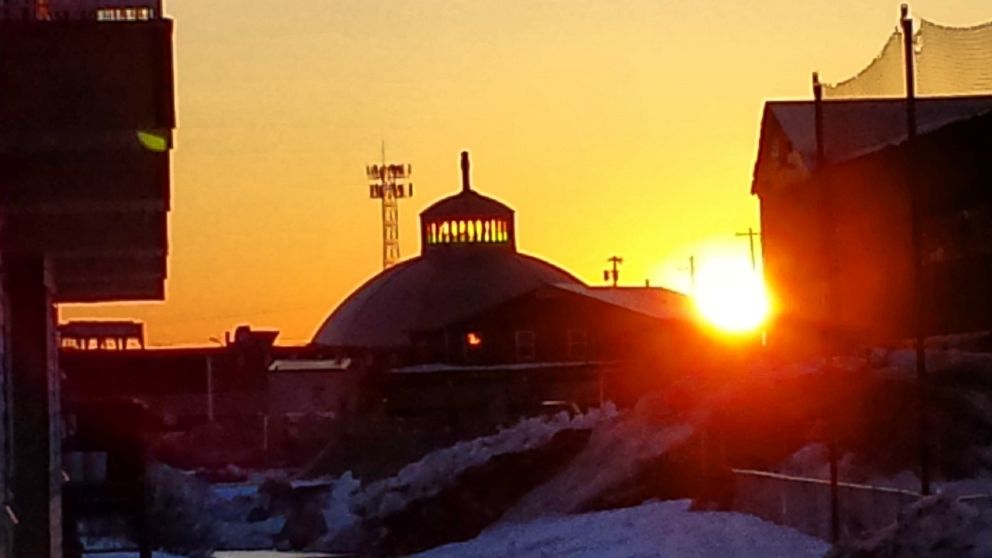 The sun rose in Inuvik, Canada at 2:30 a.m. on May 24, 2015 and will not set until July 20, 2015. 