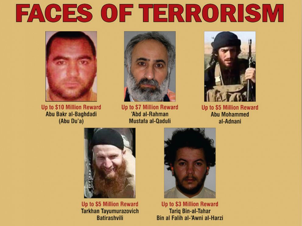 PHOTO: New ISIS Wanted Poster from the State Department's Rewards for Justice Program