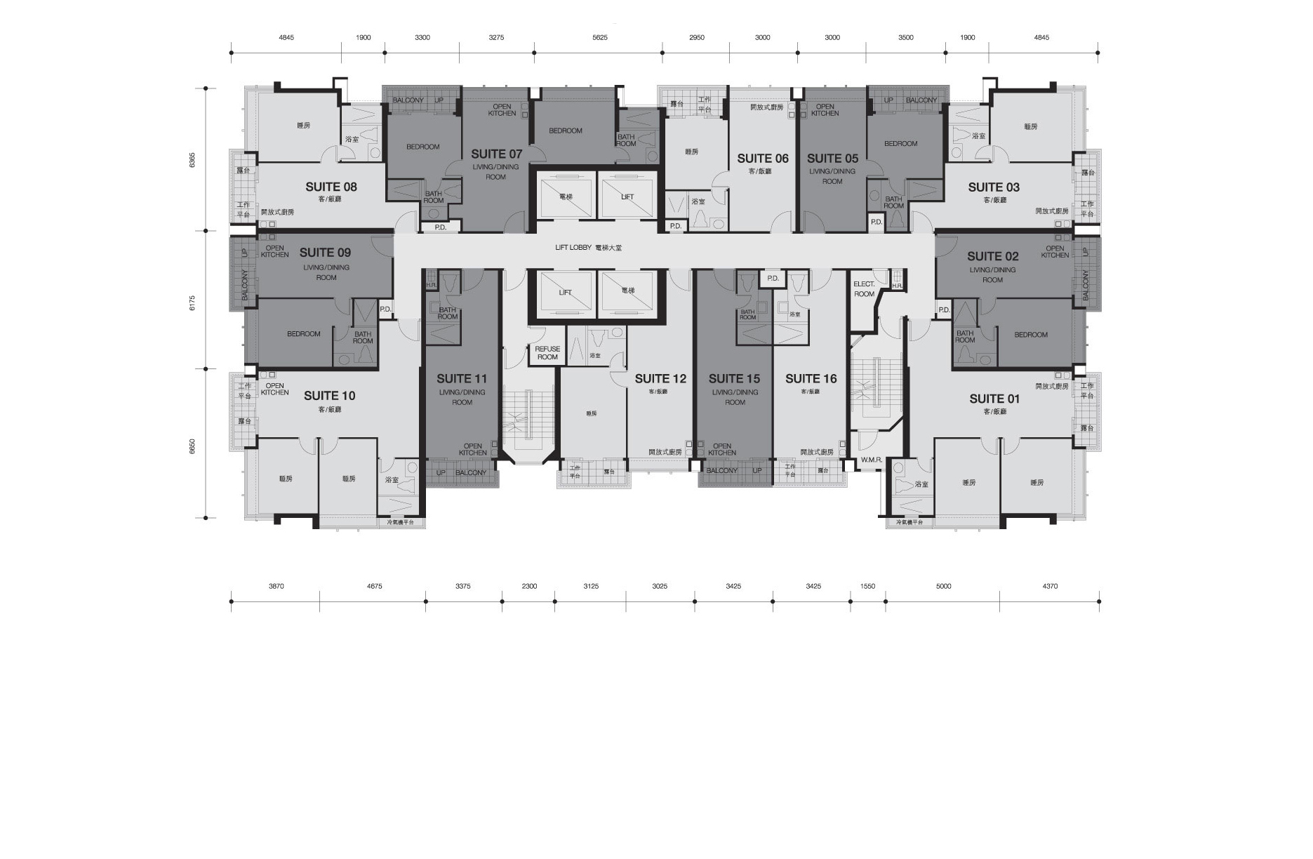 PHOTO: Jutting was found in his apartment on the 31st floor of J Residence, an upscale building in Hong Kong. This is the floorplan for his floor, though it is not known which exact apartment he lived in.