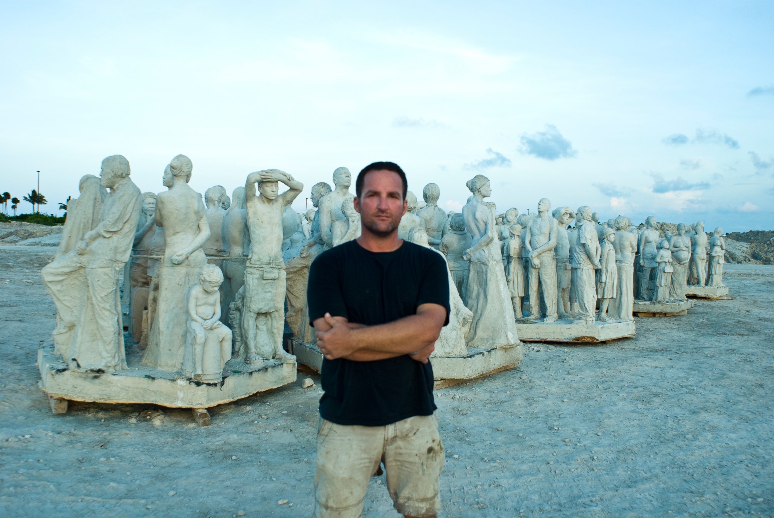 PHOTO: A portrait of Jason DeCaires Taylor with work he has created. 