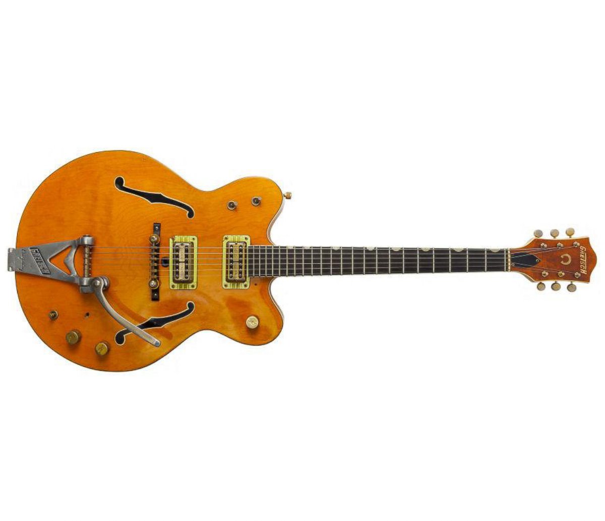 PHOTO: John Lennon's 1963 Gretsch 6120 is estimated to sell at auction for as much as $942,000 on Nov. 23, 2014.
