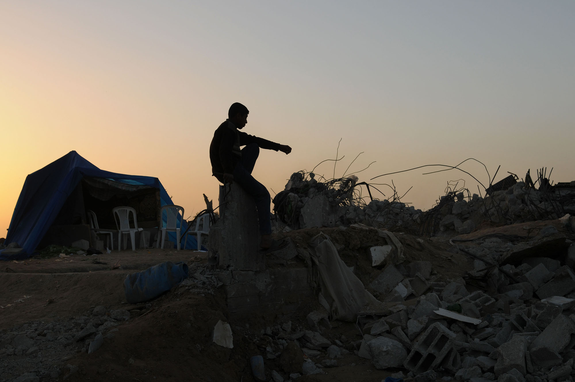 PHOTO: Fawzi Atiya al Samooni's house was destroyed during the Operation Cast Lead in Gaza, 2009.